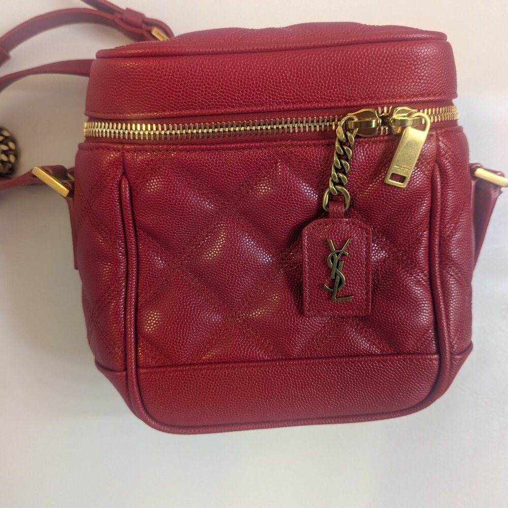 Saint Laurent Grain De Poudre 80's Vanity Bag